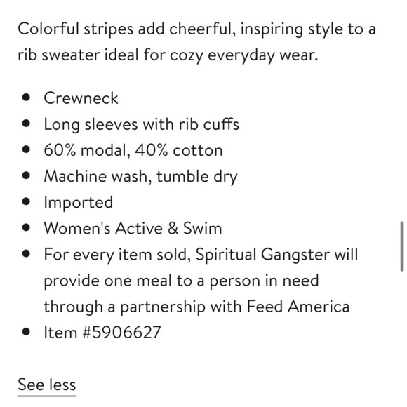 SPIRITUAL GANGSTER NIKKI RAINBOW SWEATER SIZE LARGE - Picture 3 of 10